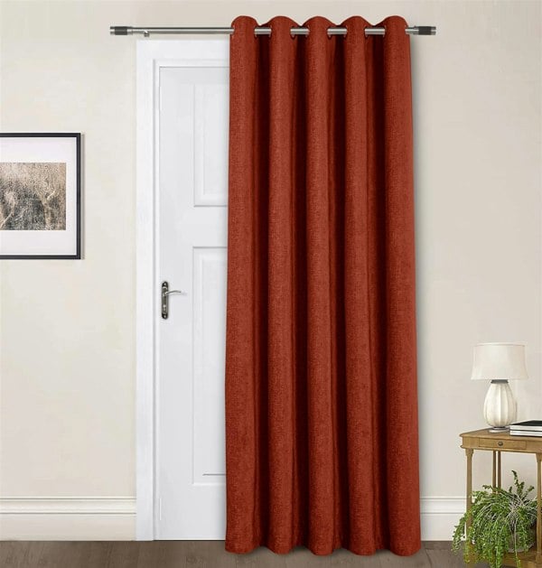 Sundour Amberley Chenille Eyelet Door Curtain