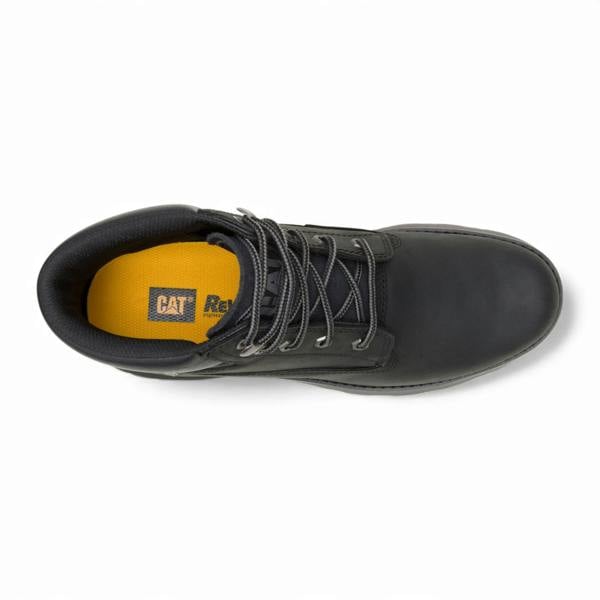 Pursue - Men's Black Leather Work Hiking Ankle Boots - Caterpillar - 6