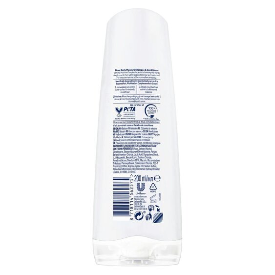 Dove Conditioner Daily Moisture, Pro Moisture Complex, 10x Resilient Hair 200ml