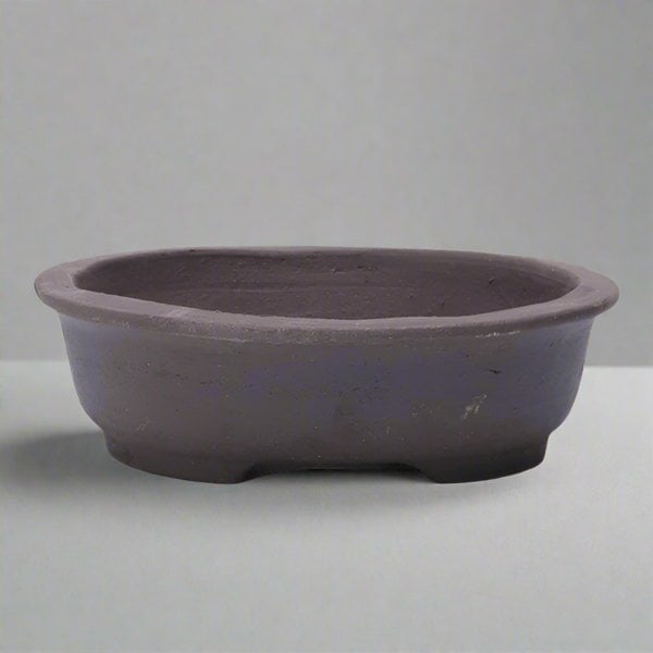 Unglazed Bonsai Pot Oval | 18cm x 16cm x 4cm | YB1121 - Yorkshire Bonsai