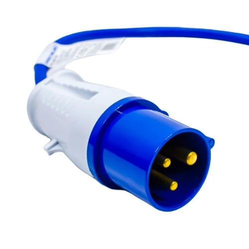 Equip2clean 16A to Twin 13A Fly Lead -  35cm Heavy-Duty - 1.5mm² Cable