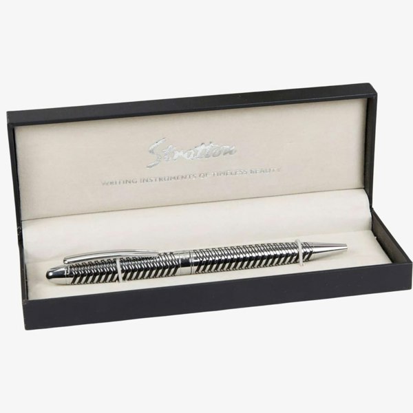 T. H. Baker Stratton Silver & Black Rollerball Pen ST1205