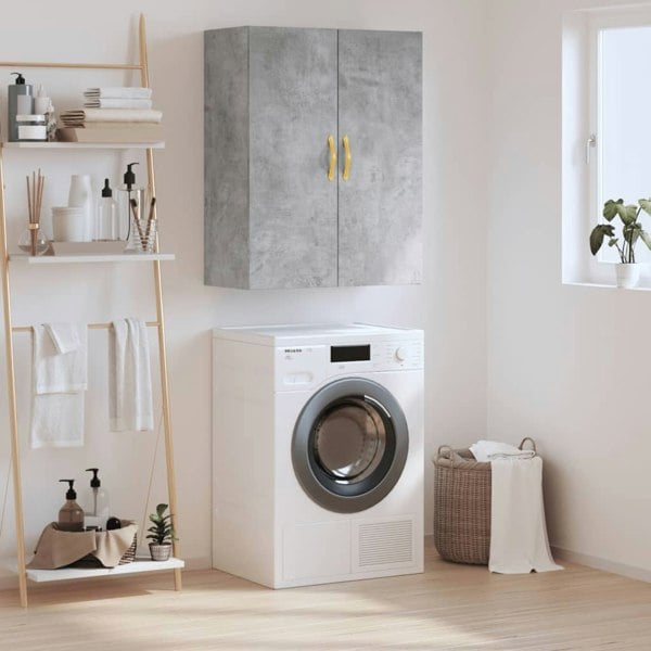 Berkfield Wall Mounted Cabinet Concrete Grey 69.5x34x90 cm