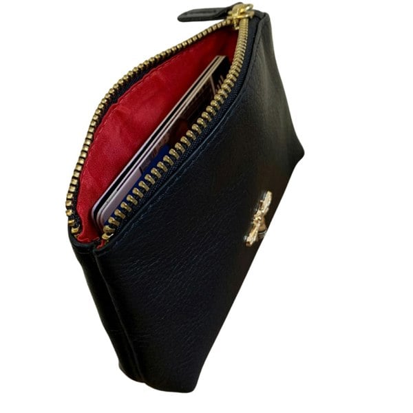 Mala Leather Mason Bee Collection Leather Coin & Card Purse