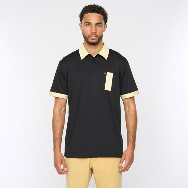 Gabicci G52X15 Mens Short Sleeve Plated Jersey Polo Shirt Gabicci Classic - BLACK