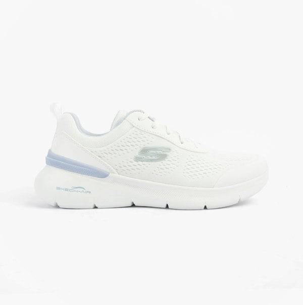 Skechers SKECH-AIR DYNAMIGHT 2.0 - NEW Womens Trainers White/Light Blue