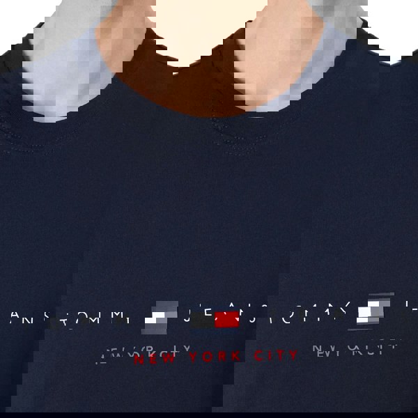 Tommy Hilfiger Tommy Jeans Flag Linear T-Shirt Dark Night Navy