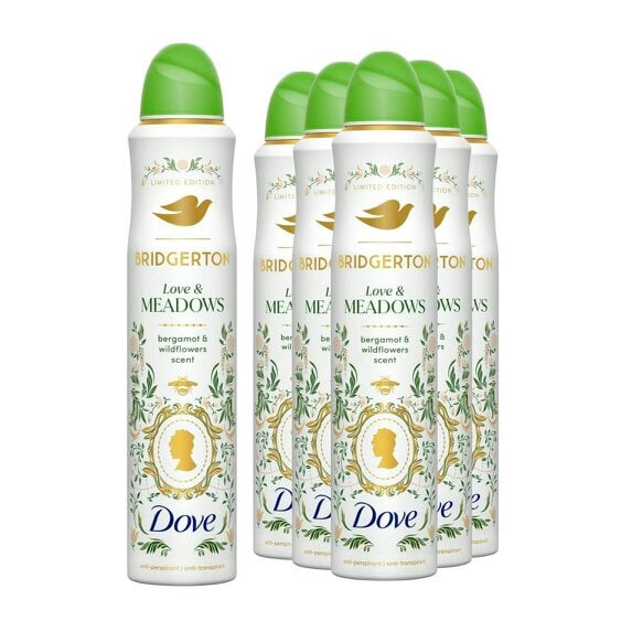 Dove Limited Edition Bridgerton Anti-Perspirant Deodorant Love&Meadows 6x200ml