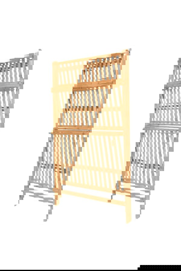 Living and Home 3-Tier Foldable Wooden Ladder Shelf Natural