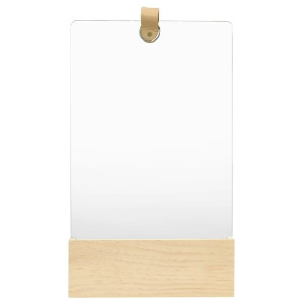 Berkfield Wall Mirror Solid Pinewood 23x39.5 cm