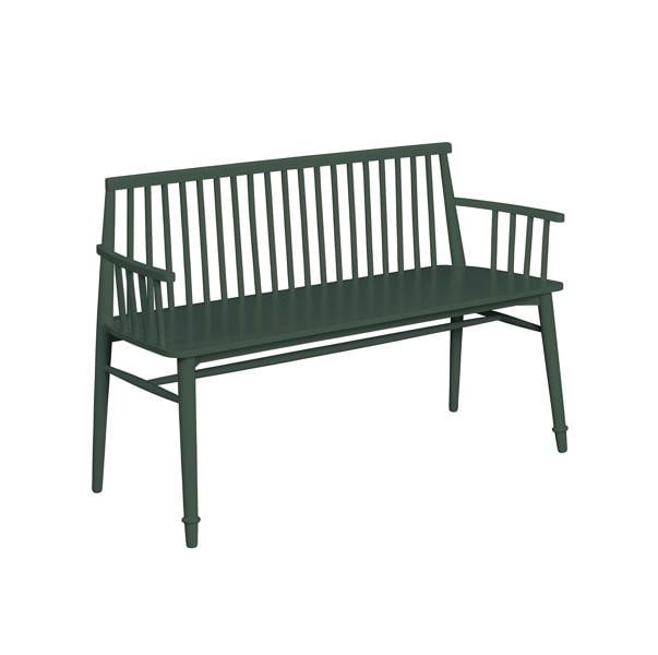 Statement Furniture Queensbury Bench with Back, Wooden Bench Seat