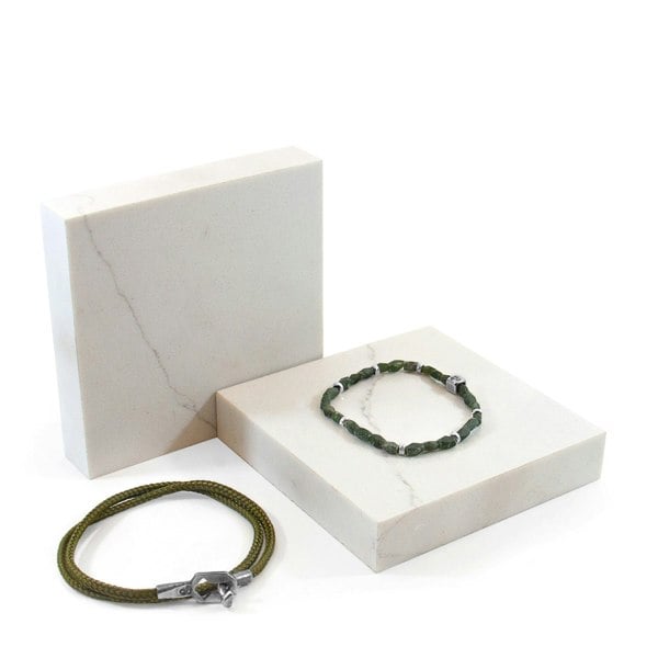 Anchor & Crew Tekapo Silver and Natural Stone Bracelet Collection