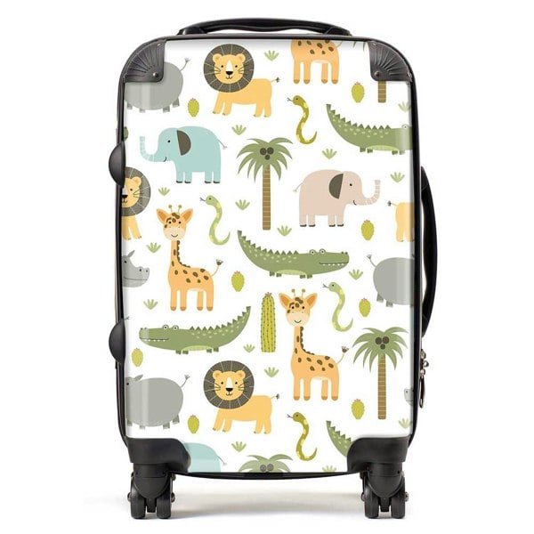 Warren Reed Cute Safari Animals Suitcase