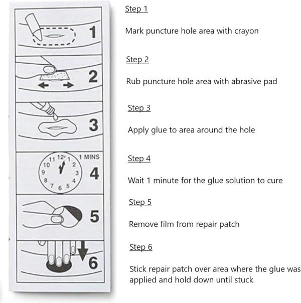 Sport Direct 2 x Bike/E-Bike Puncture Repair Kits with 12 Patches, 2 Abrasive pads, 2 Crayons and 2 Rubber Glue Solutions