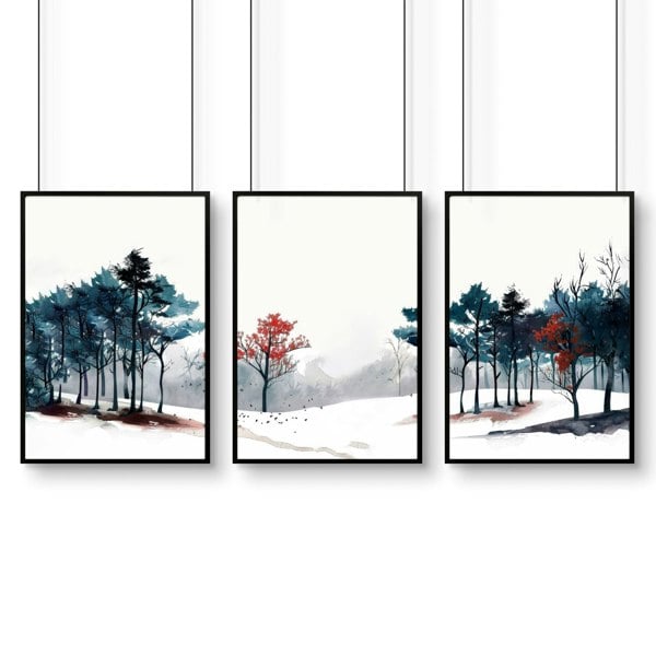 Art For A Bedroom Wall | Set of 3 wall art prints