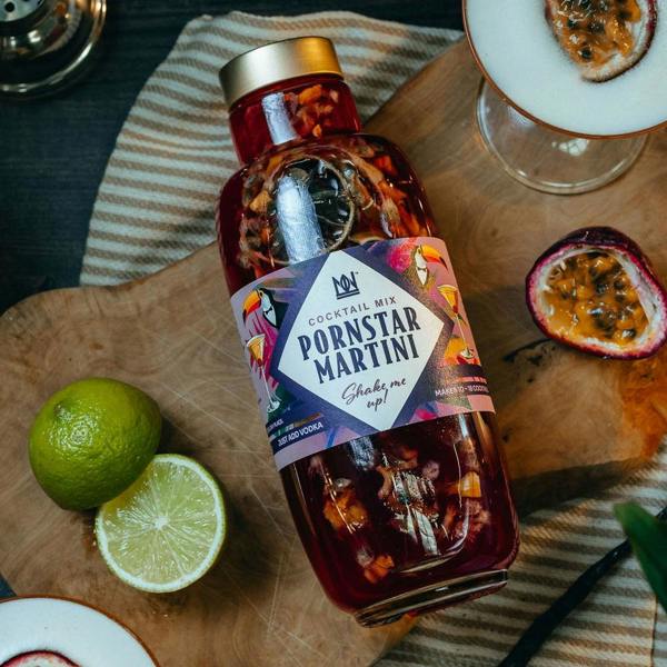 Natural & Noble Pornstar Martini Cocktail Kit, Infusing with Alcohol Alongside Fresh Fruit 