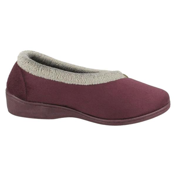 Rosebank Ladies Rosebank Memory Foam Wedge Heeled Slippers Sandra