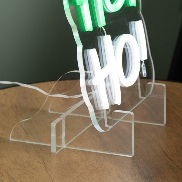 Samuel Alexander 29cm Light up Hanging or Freestanding Christmas Ho Ho Ho Neon Sign
