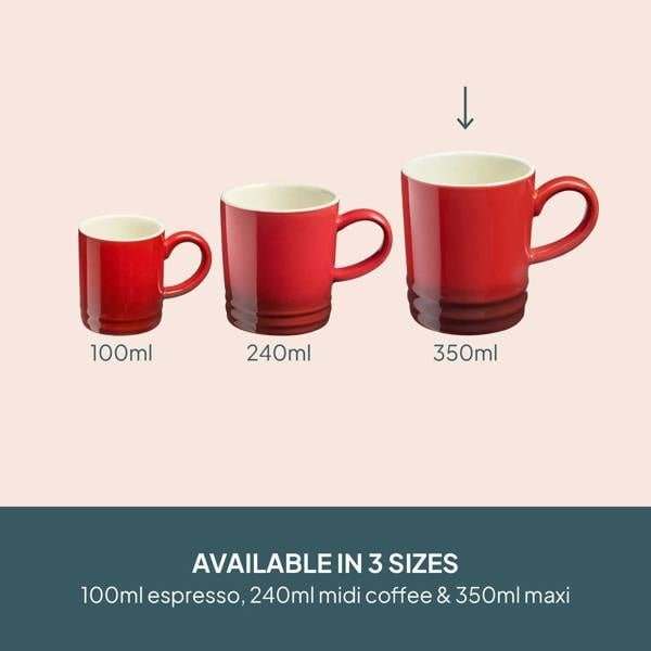 Cooks Professional 4 Piece Mug Set | 350ml | Red