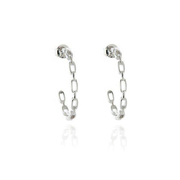 Cachet London Raja Silver Hoop Earrings