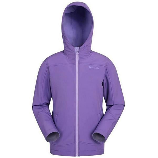 Mountain Warehouse Childrens/Kids Exodus Water Resistant Soft Shell Jacket - Purple - 