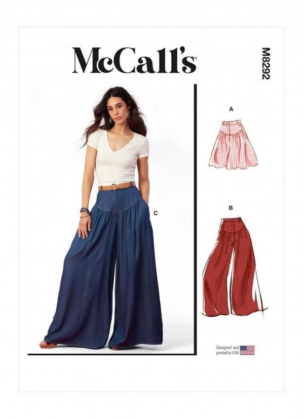 McCalls 8292 Paper Sewing Pattern – Women's Shorts & Trousers, Intermediate