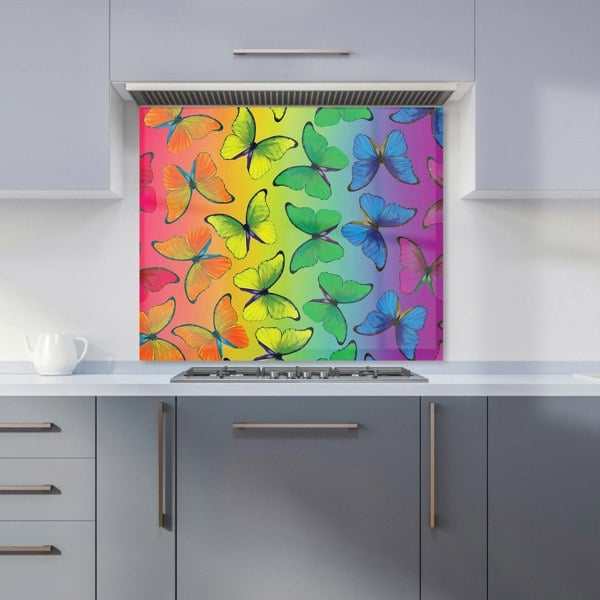 Warren Reed - Designer Multicoloured Butterfly Pattern Kitchen Splashback