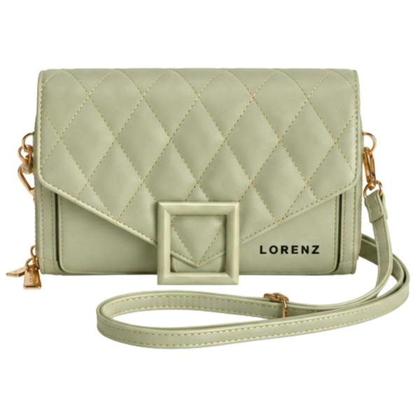 Lorenz Quilted Crossbody Purse Bag with Detachable Strap