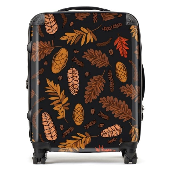 Warren Reed Autumn Leaves And Pinecones Suitcase