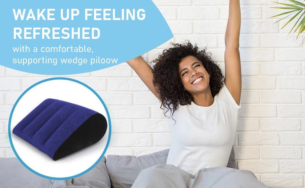 Anyhouz Anypillow Purple Inflatable Support Pillow Bamboo Fiber