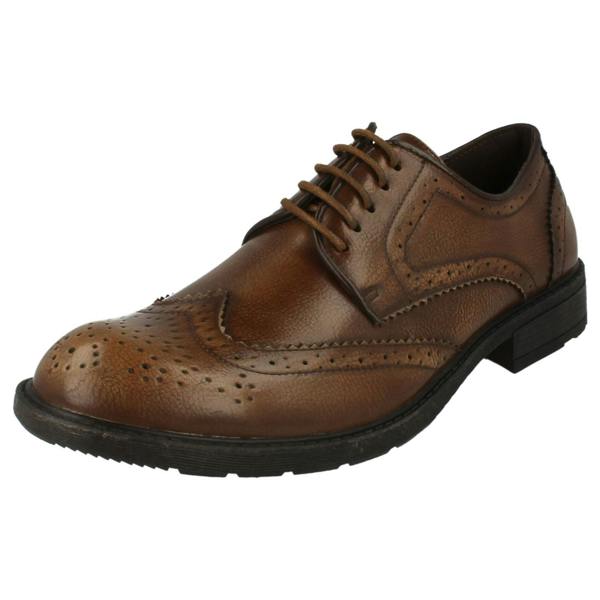 Maverick Mens Maverick Low Heel Brogue Lace Up Shoes