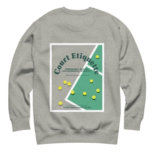 Anchor & Crew Court Etiquette Tennis Club League Organic Cotton Sweatshirt