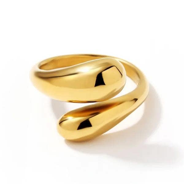 Elk & Bloom Chunky Double Dome 14K Gold Ring