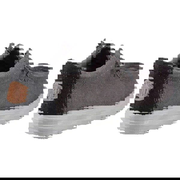 HEYDUDE Wally Workwear Polyester Blend Men's Granite Grey/Black Moccasins Shoes