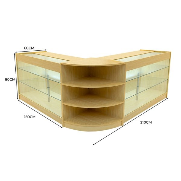 Monstershop Apollo LED Shop Counter Set LM60 & 2 x K1500 - Maple