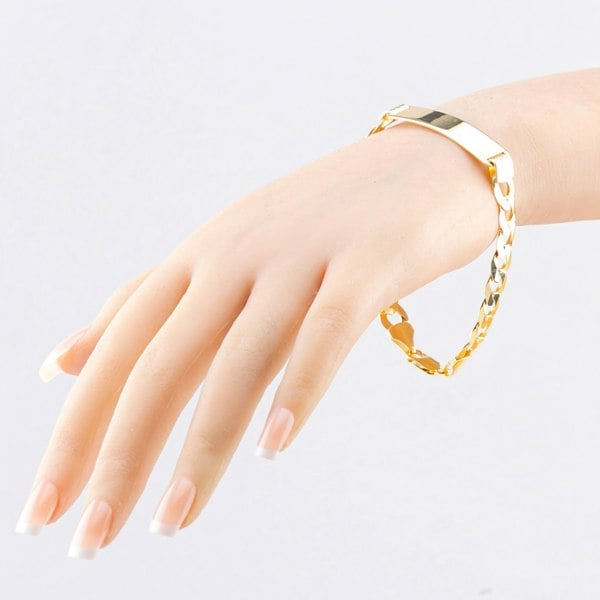 T. H. Baker 9ct Yellow Gold 8.5 Inch ID Curb Chain Bracelet SIDB-830-9Y-8.5