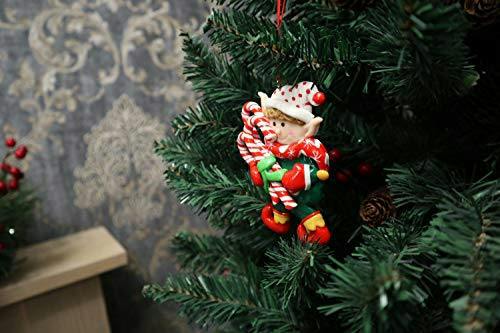 3pc Ceramic Christmas Tree Hanging Decorations Festive Home Decor Set image 6