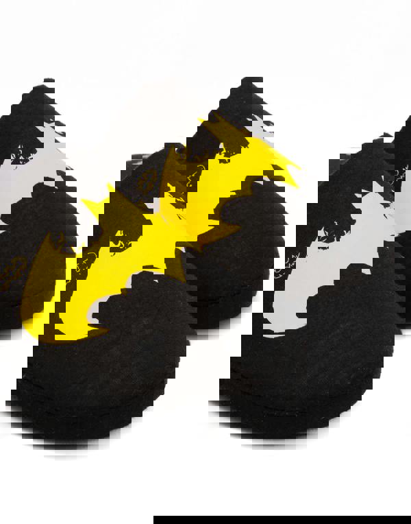 DC Comics Batman Mens Black Logo Mule Slippers