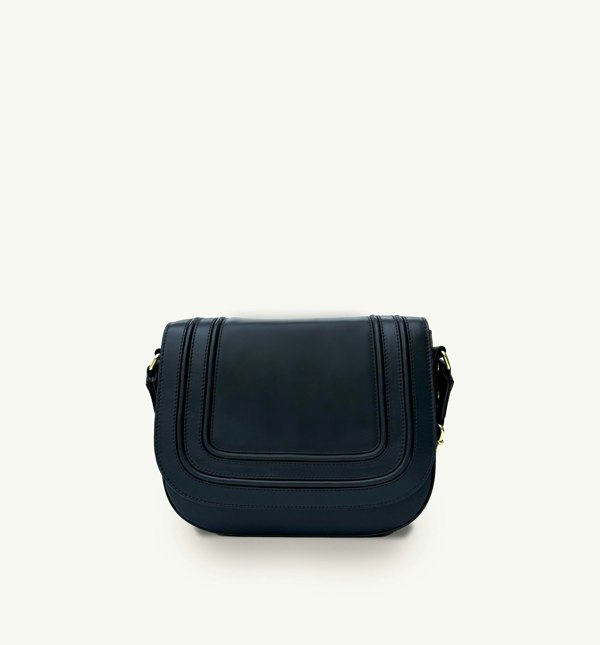 Apatchy London The Mimi Maxi Navy Leather Bag