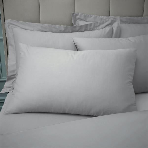 Bianca 180 Thread Count Egyptian Cotton Standard Pillow case Pair Silver Grey