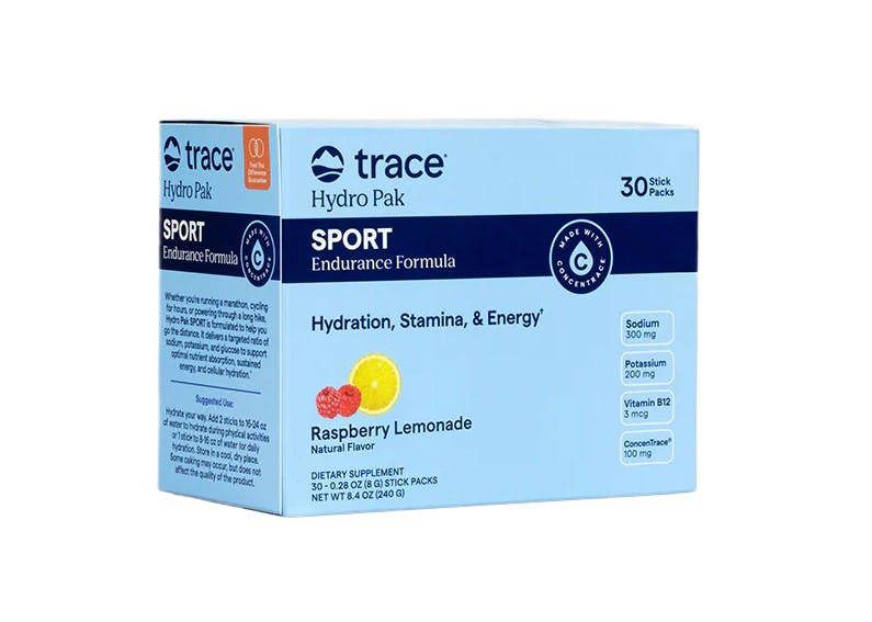 Trace Minerals Hydro Pak Sport, Raspberry Lemonade - 30 packets