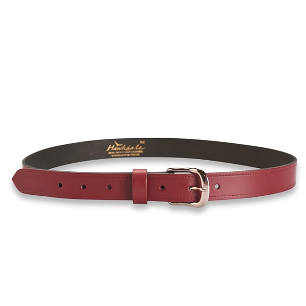 Hawkdale UK Made Mens Leather Belt 1" Thin