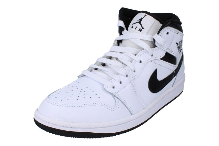 Nike Air Jordan 1 Mid Mens Trainers Dq8426  132 - White Black 132 - Photo 0