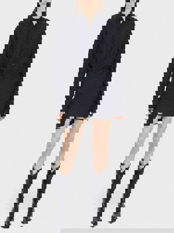 Off - White Off Jacquard Twist Shirt Dress 'Black' - Supplied FashionOff White