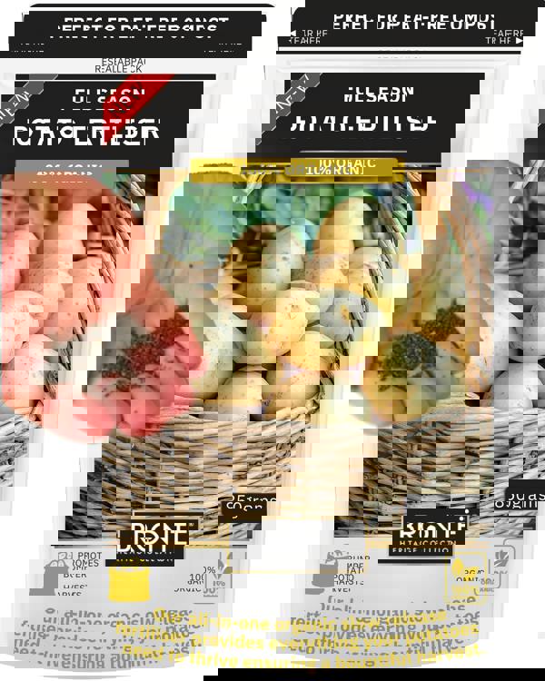 Bronte Heritage Potato Fertiliser 1kg – Organic, slow-release formula for stronger roots & larger tubers. Full-season feed with guide