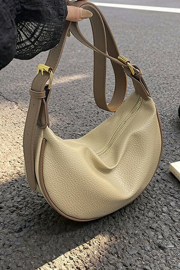 XY LONDON Crescent Shape Shoulder Bag With Crossbody Strap