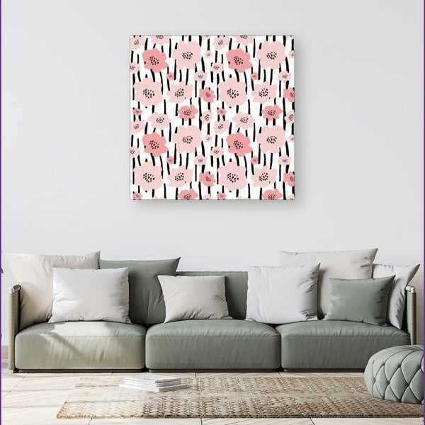 Warren Reed Pastel Pink Flowers Canvas