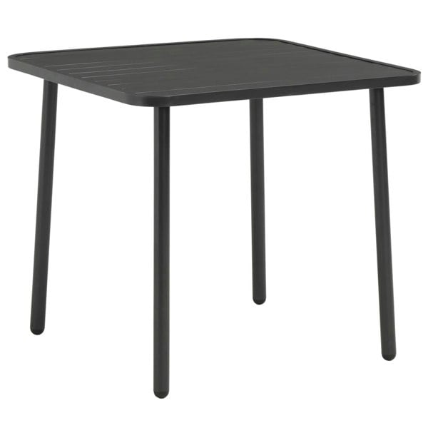 Berkfield Garden Table Dark Grey 80x80x72 cm Steel