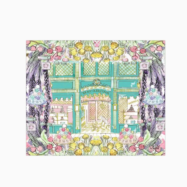 Claire Louise - Designer Laduree In Full Bloom Glass Kitchen Splashback