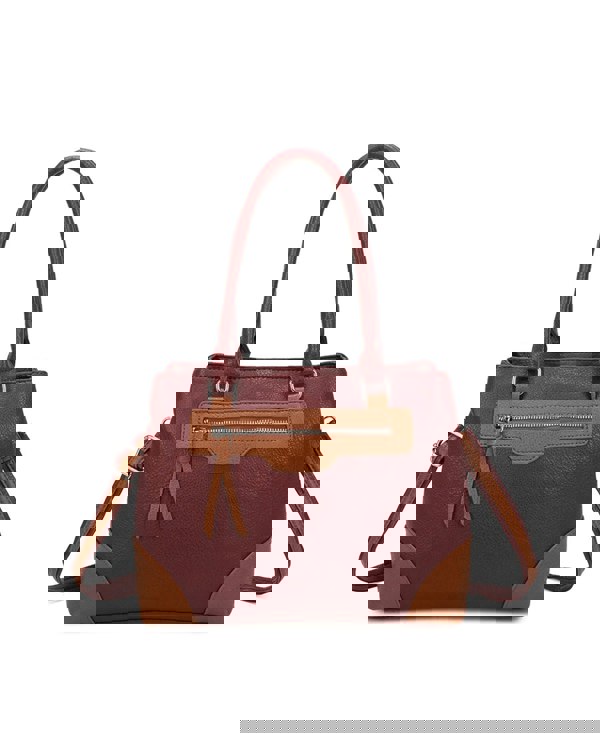 Kitise Structured Pebble Color Block Crossbody Shoulder Bag